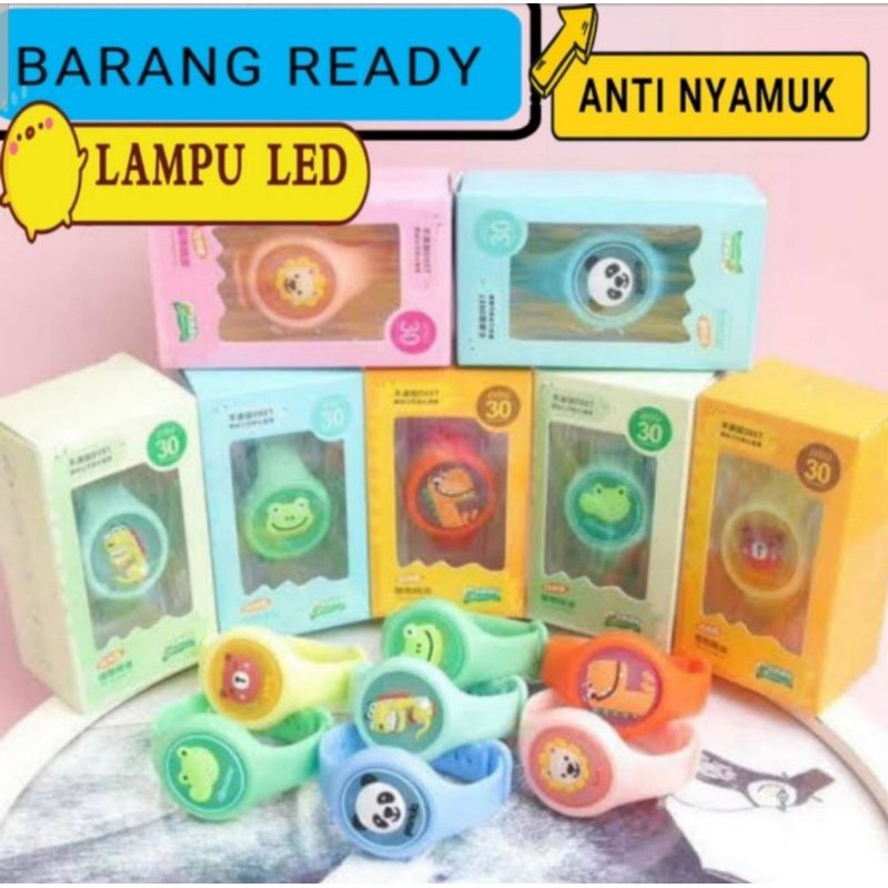 Gelang Anti Nyamuk anak bayi karakter dengan lampu led