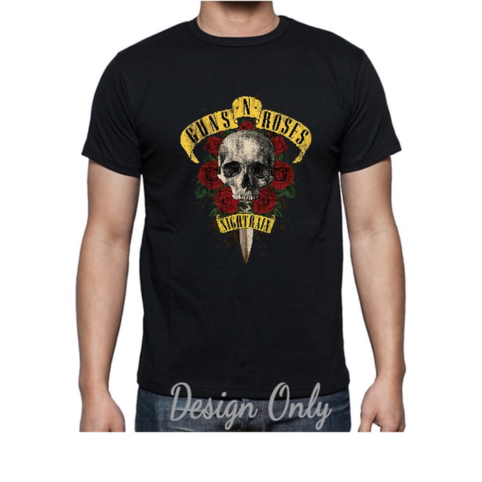 Kaos Band GNR - Gun N Roses Logo - By Crion