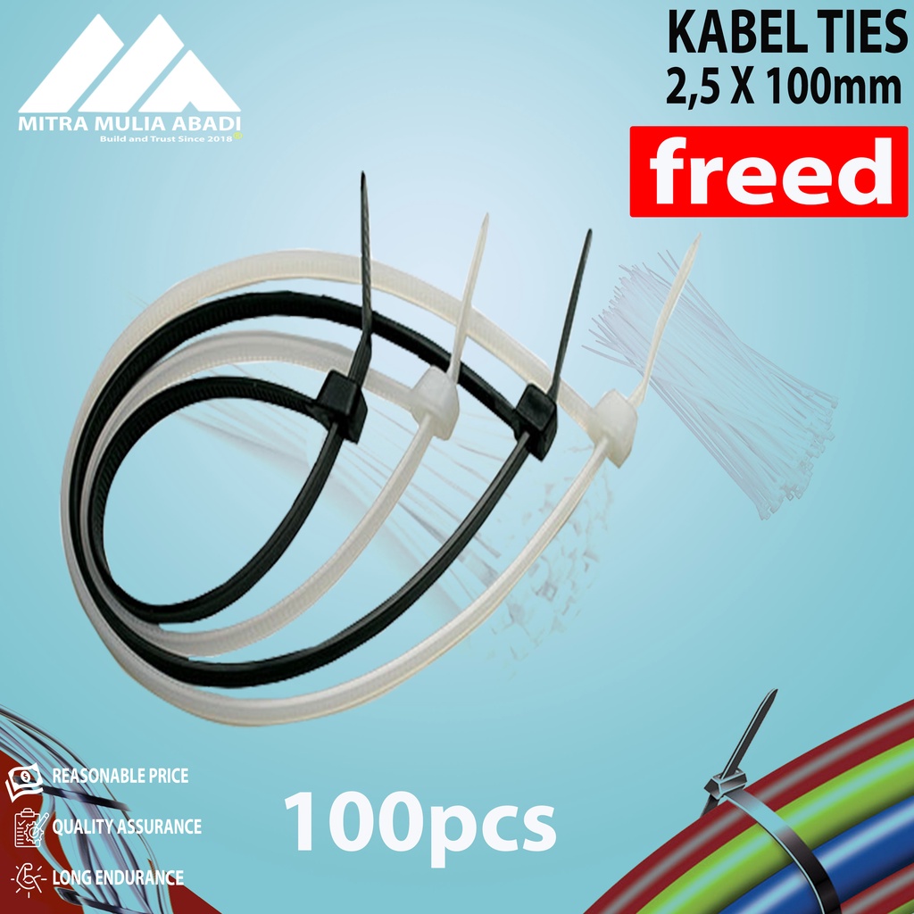 Kabel Ties 10cm isi 100pcs - Putih