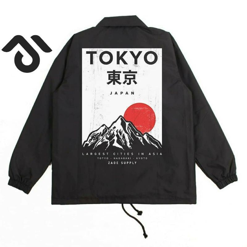 Jaket Coach Japan Culture - Tokyo Black / Jaket Windbreaker / Jaket Pria / Jaket Japan / Jaket Paras