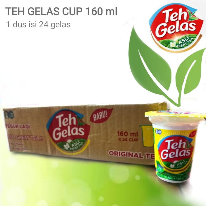 Jual Teh Gelas 160 Ml Harga 1 Dus Isi 24 Khusus Gosend Shopee Indonesia 7136