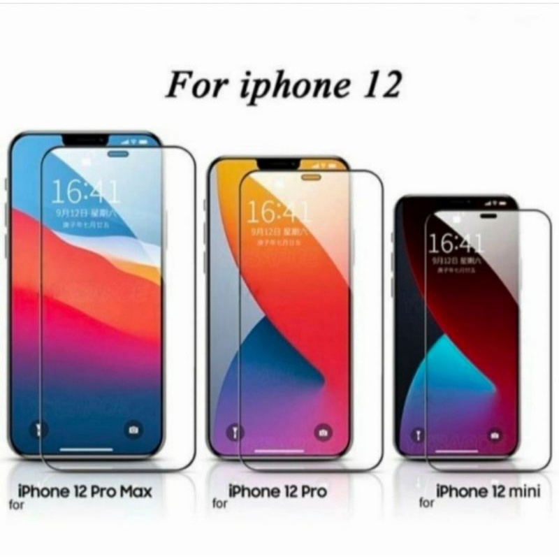 iphone 12 12 Mini 12 Pro 12 Pro Max tempered glass anti gores kaca full lcd