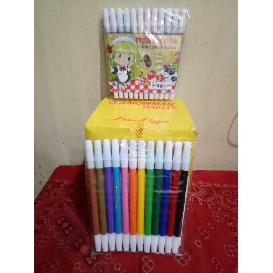 

Spidol Kecil Snowman Marker Isi 12