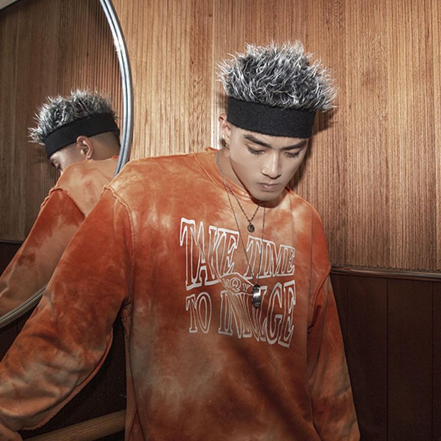 (TERPERCAYA) [Ready Stok] Eropa dan Amerika topi simulasi wig rambut pendek topi retro hip-hop spoof