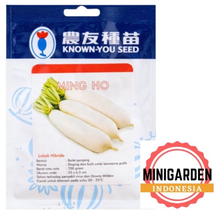 LOBAK MING HO 250 GRAM PACK BESAR biji bibit benih lobak putih mingho f1 known you seed