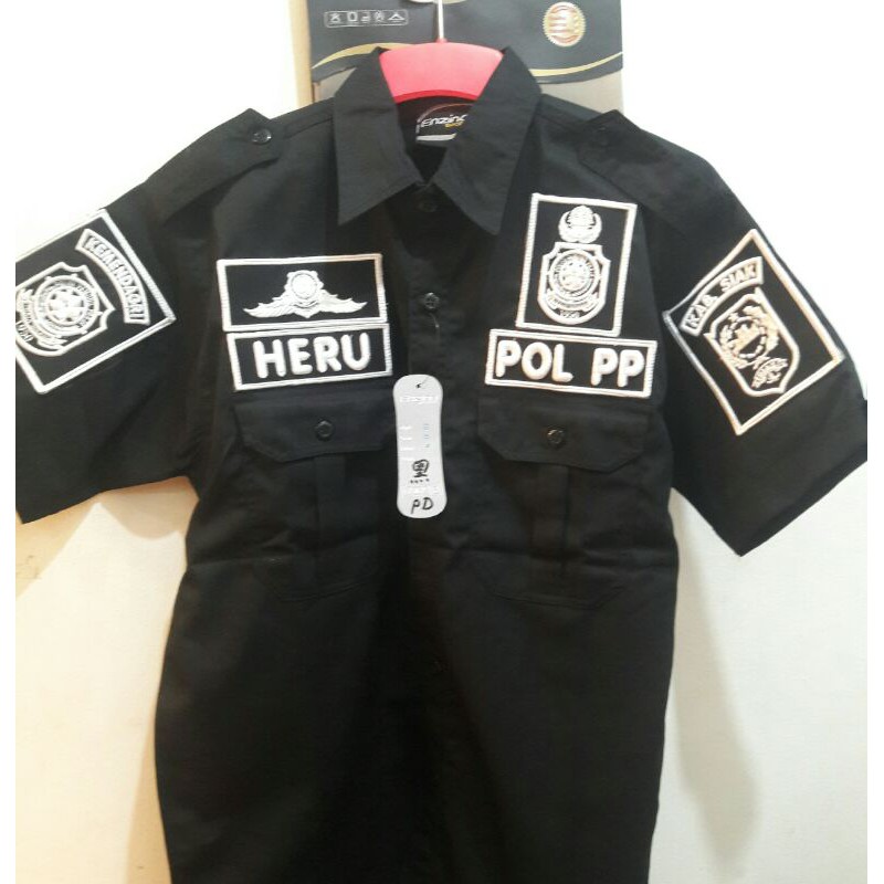 Baju pdh hitam satpol pp