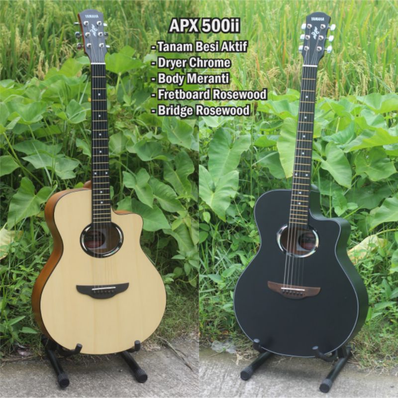 Gitar akustik ELEKTRIK yammaha apx500ii. tanam besi. bonus pick+kunci L. free packing kayu