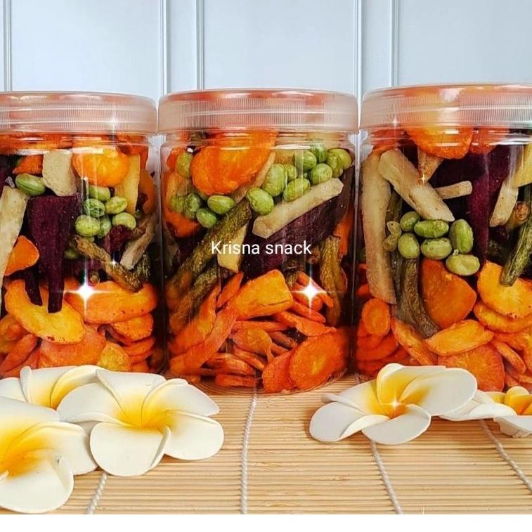 

BIG SALE KERIPIK SAYUR MIX TOPLES 800 ML(wortel,buncis,edamame (kedelai jepang),white talas,purple potatoes,honey potatoes,kentang) ❆ 870