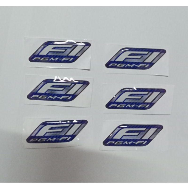 Stiker Sticker Cutting Motor Logo PGM FI biru