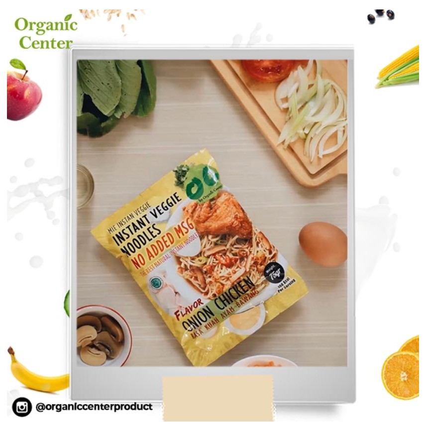 

OC Veggie Noodle Instant/ Mie Instan 75gr rasa ayam bawang NON MSG