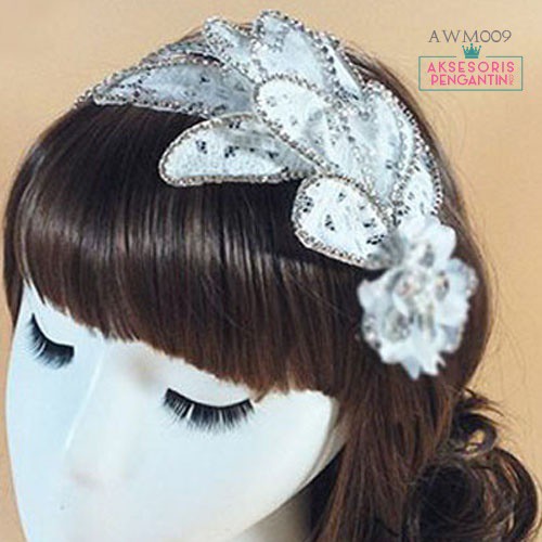 [BISA COD] HAIRBAND HEADPIECE AKSESORIS WEDDING HIASAN RAMBUT AWM009