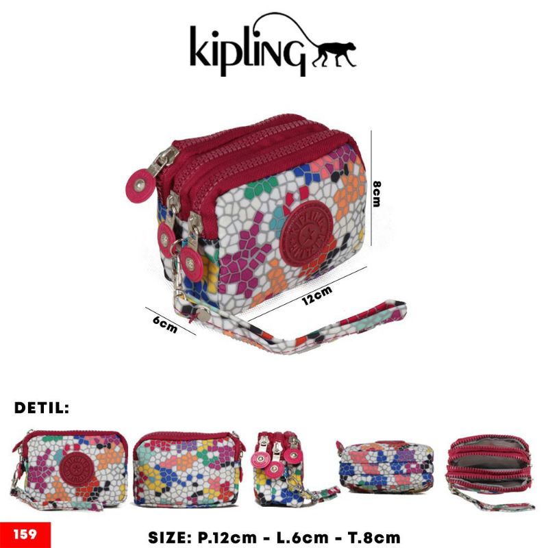 Dompet kipling 3 ruang Motif Mini