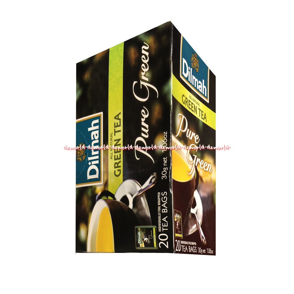 Dilmah Pure Green Tea Teh Celup 20 Tea Bags Teh Hijau Celup