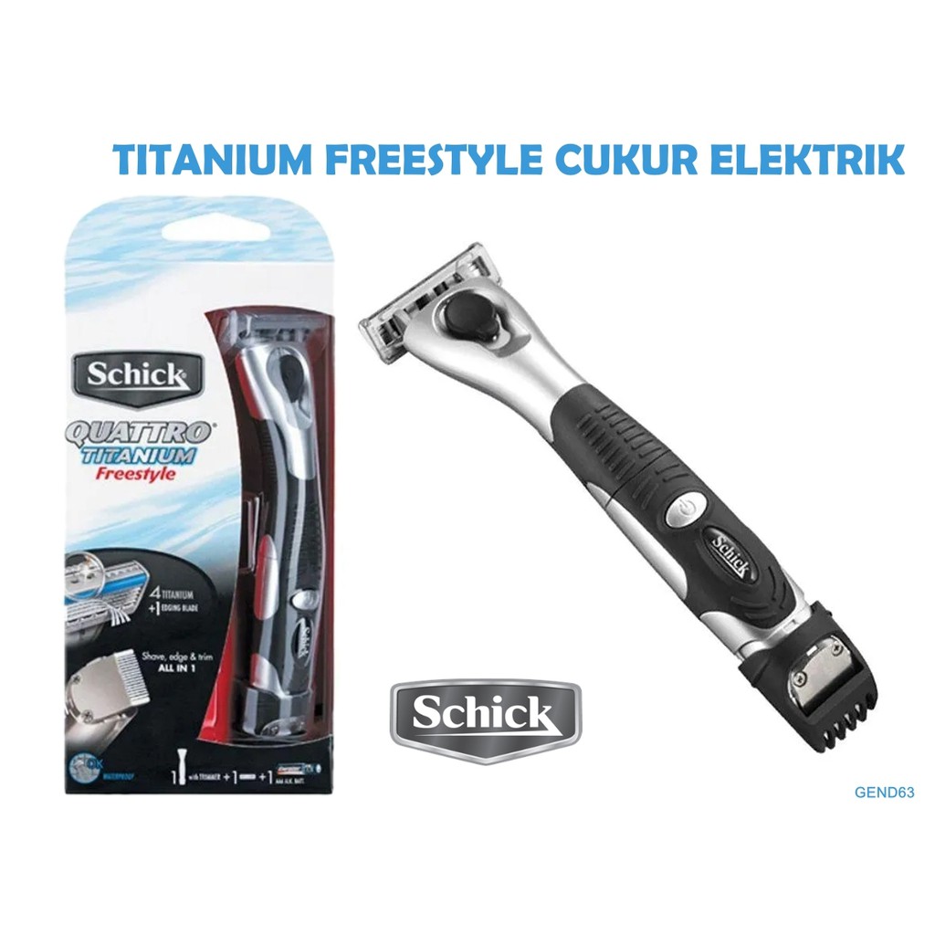 GEND63 TITANIUM FREESTYLE CUKUR ELEKTRICK SCHICK ALOEVERA JOJOBA