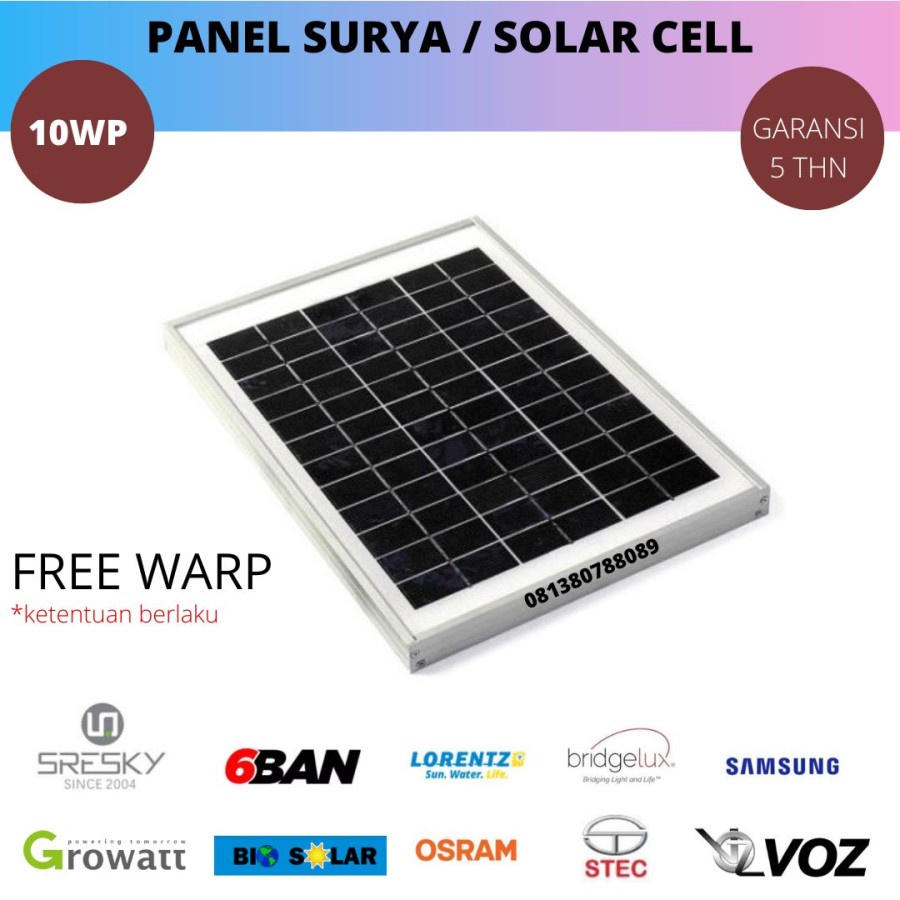 Solar Panel Solar Cell Panel Surya BIOSOLAR 10wp POLYCRYSTALINE 10 wp
