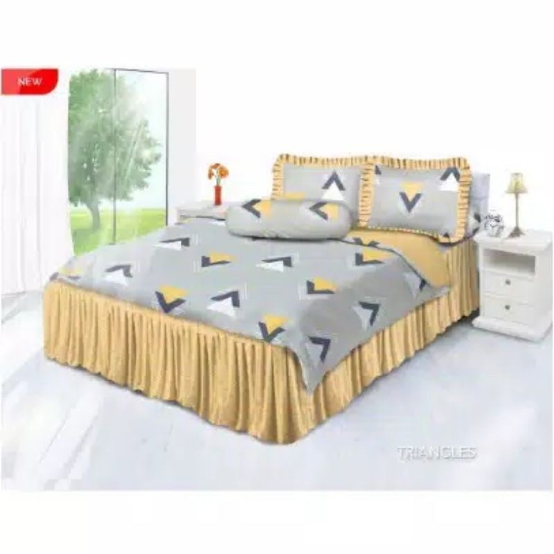 SPREI RUMBAI TRIANGLES 180x200 MY LOVE