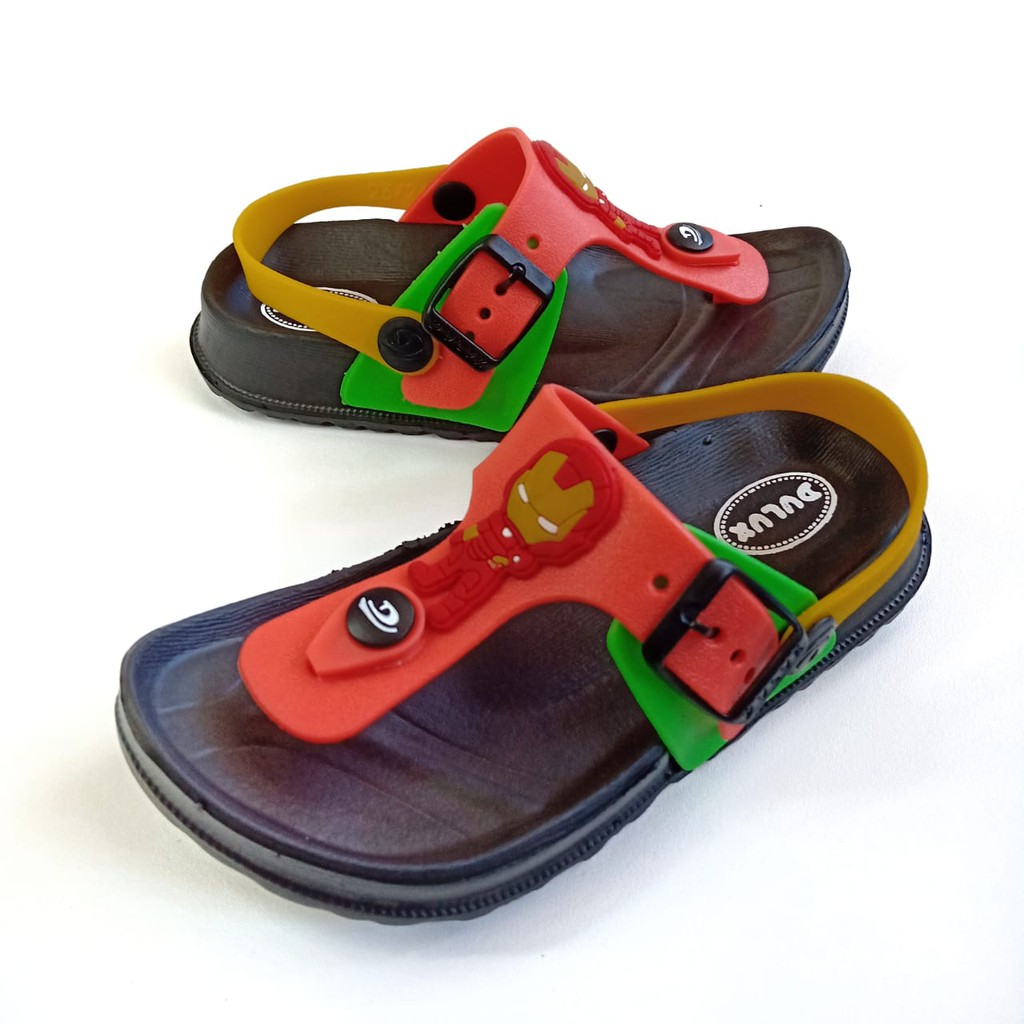 Sandal anak Ringan cowok dulux 213E motif Ironn man PKPKB-Orange