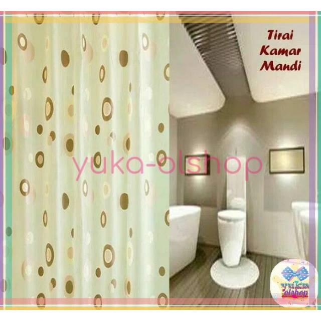 Tirai kamar mandi anti air/peva/tirai/tirai kamar mandi/perlengkapan kamar mandi/korden/kamar mandi