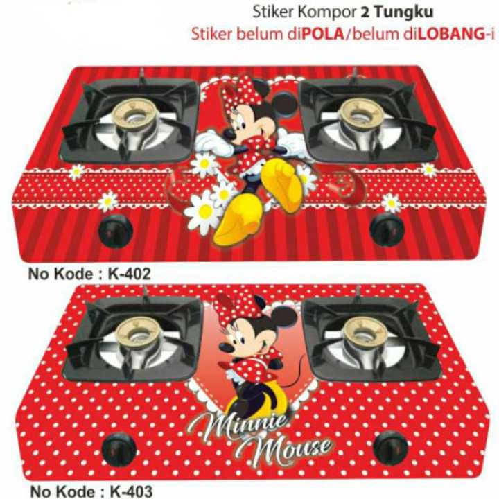 STIKER KOMPOR 2 TUNGKU MOTIP KARAKTER