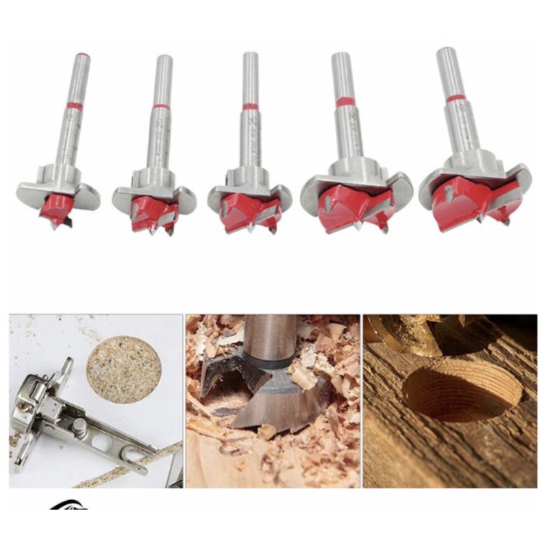 Mata Bor Kayu Engsel Sendok Set Forstner Bit Set Stopper