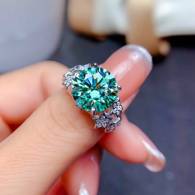 Cincin Adjustable Desain Bintang Hias Cubic Zirconia Gaya Korea Untuk Wanita
