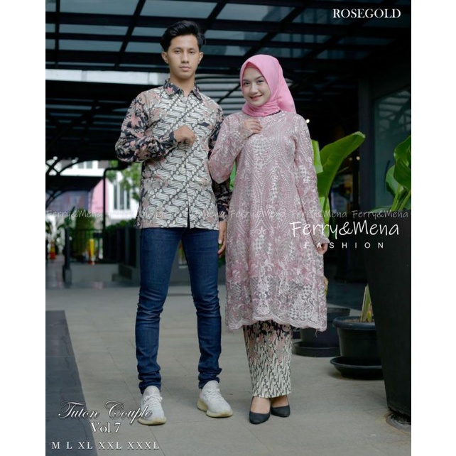 Kebaya couple batik//couple tunangan//couple keluarga//tunik padang