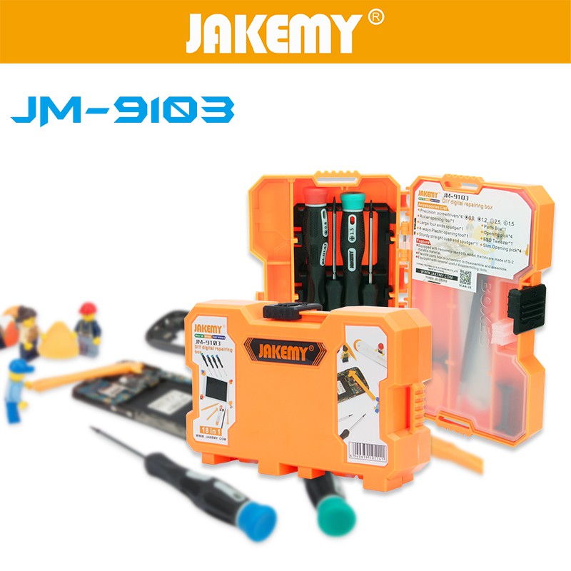 Jakemy 18 in 1 Smartphone Screw Driver Repair Tools Set - JM-9103 Original