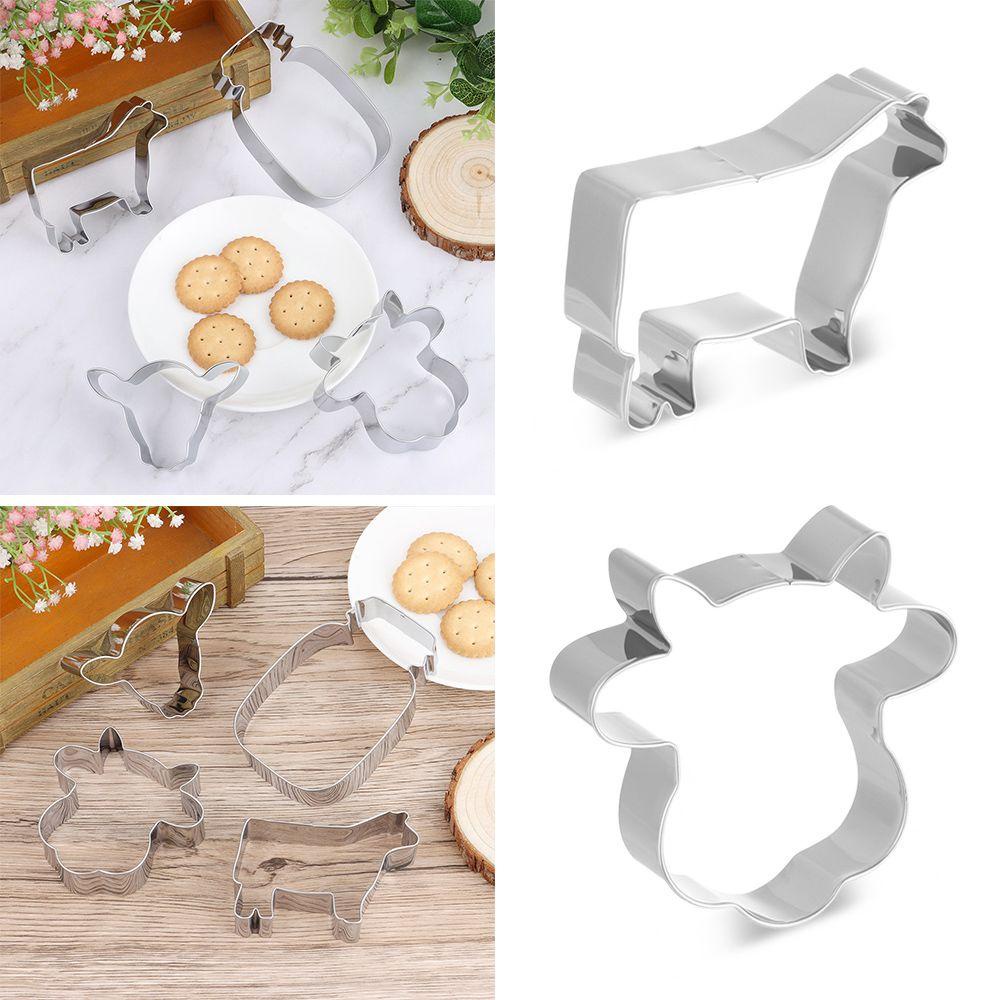 R-FLOWER Cow Cookie Cutter Set DIY Cow Face Farmhouse Baking Cow Head Shaped