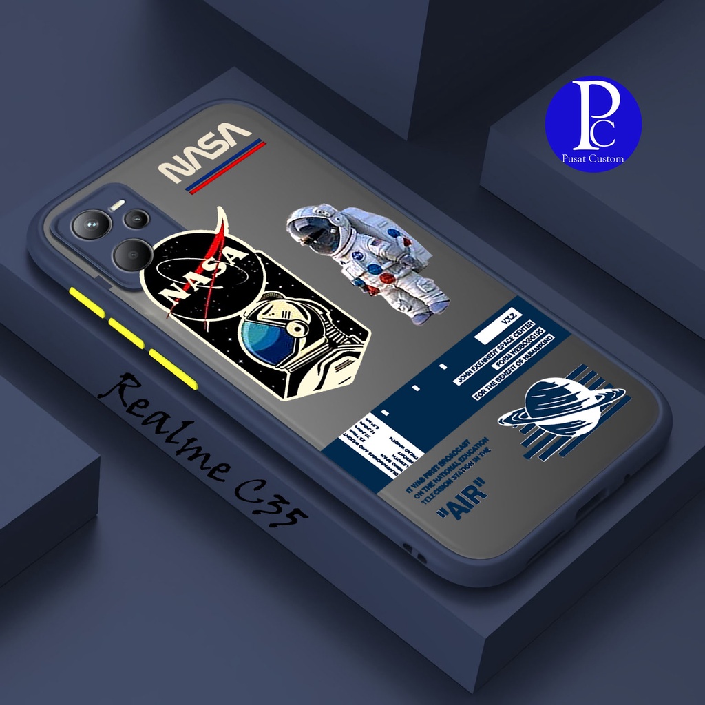 Pusatcase - Case Nasa Astronot Realme C35 REALME C21Y 8i NARZO 5A 50i  GT MASTER REALME 3 PRO REALME