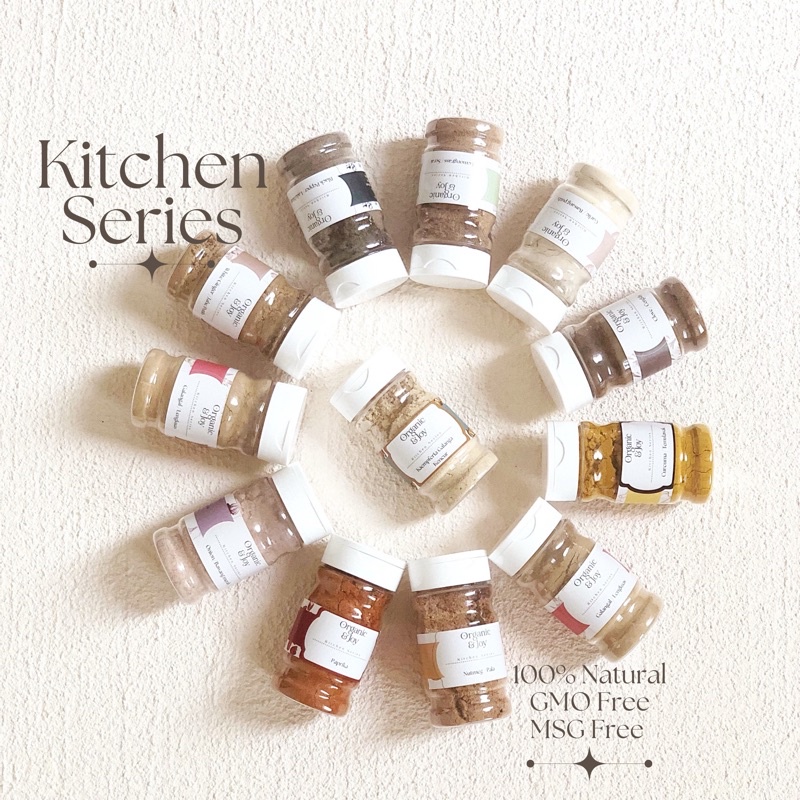 Organic&amp;Joy• Bumbu Tabur All Variant/ Kitchen Series (bumbu dapur tabur,lada,paprika,pala,jahe,kunyit,serai dll)