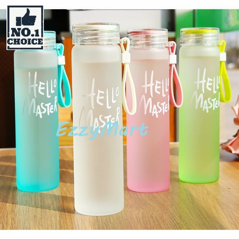 Botol Air Minum Kaca Hello Master 400ml