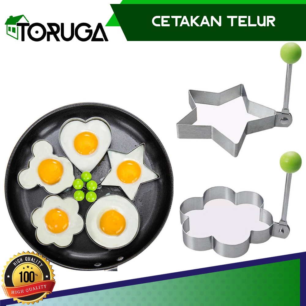 Cetakan Telur Stainless Steel Bentuk Egg Mold Goreng Kukus Bento Panggang