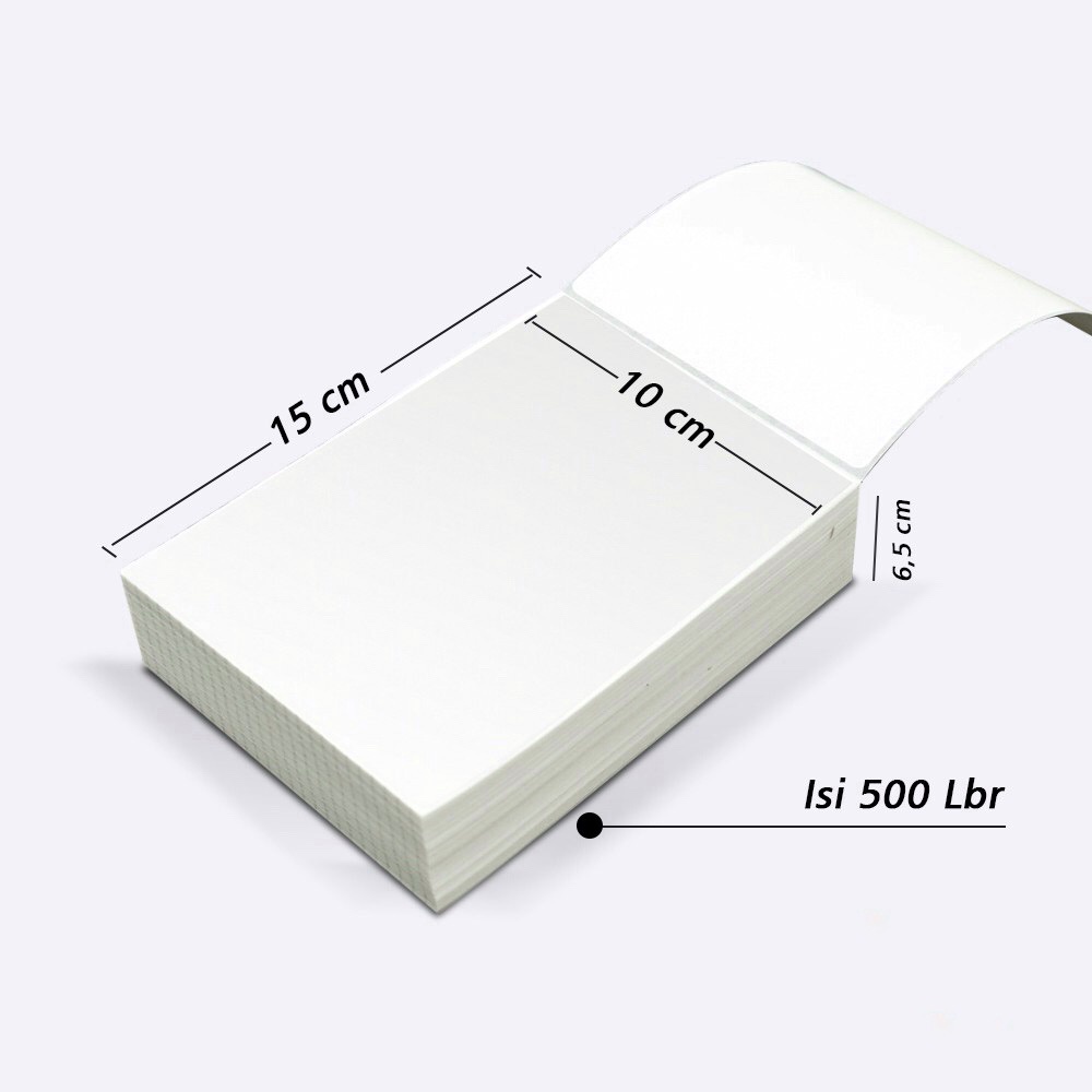 TTSHOPSOLO - Label Sticker  Thermal/Printer Barcode 100x150 - isi 500 Lembar