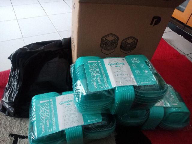 3 Set 66 Pc! Wadah Penyimpanan Bambang Set 22 Pcs