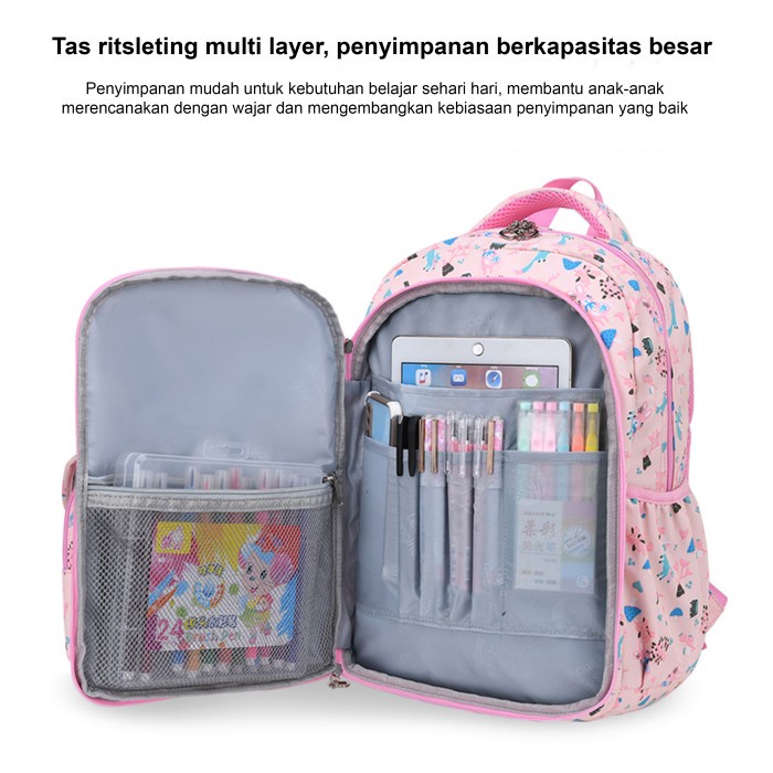 Tas Ransel Sekolah Anak Perempuan Laki-Laki TK SD Backpack Anak Motif