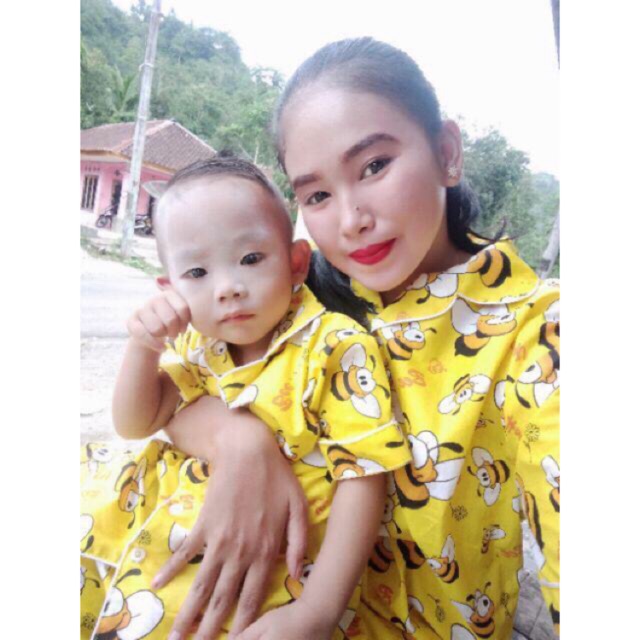 Piyama BEE bisa couple pasangan mom kids and family