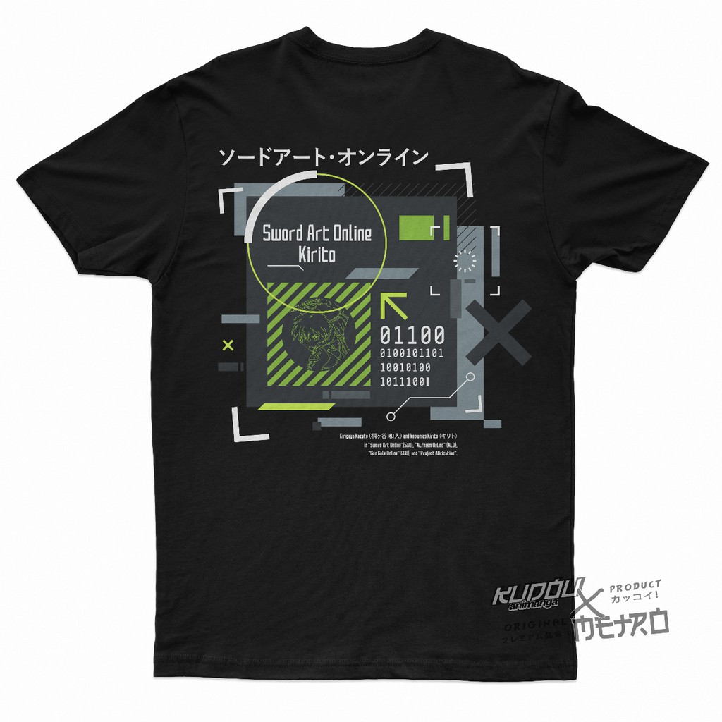 Tshirt SAO Kirito Anime Manga Sword Art Online