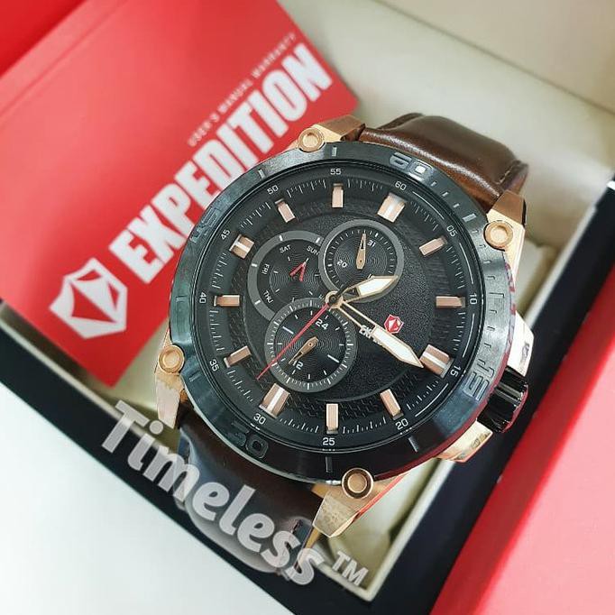 Jam Tangan Pria Expedition E 6783 M Black Rosegold Akalipa