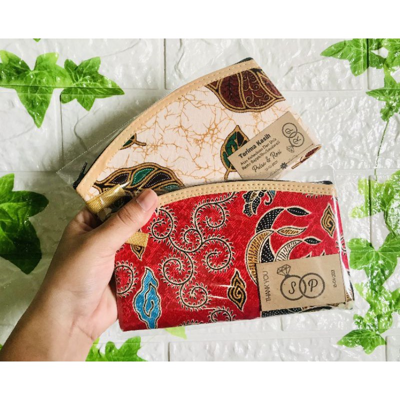 Souvenir dompet batik 16x10cm