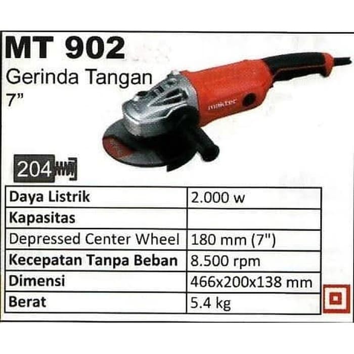Mesin Gerinda Grinda Tangan 7 Maktec Mt902 Mt 902