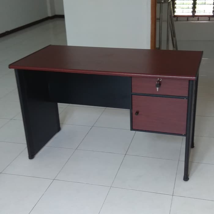 Meja Admin Meja Staff Meja Kasir 125 - Columbia Oak | Shopee Indonesia