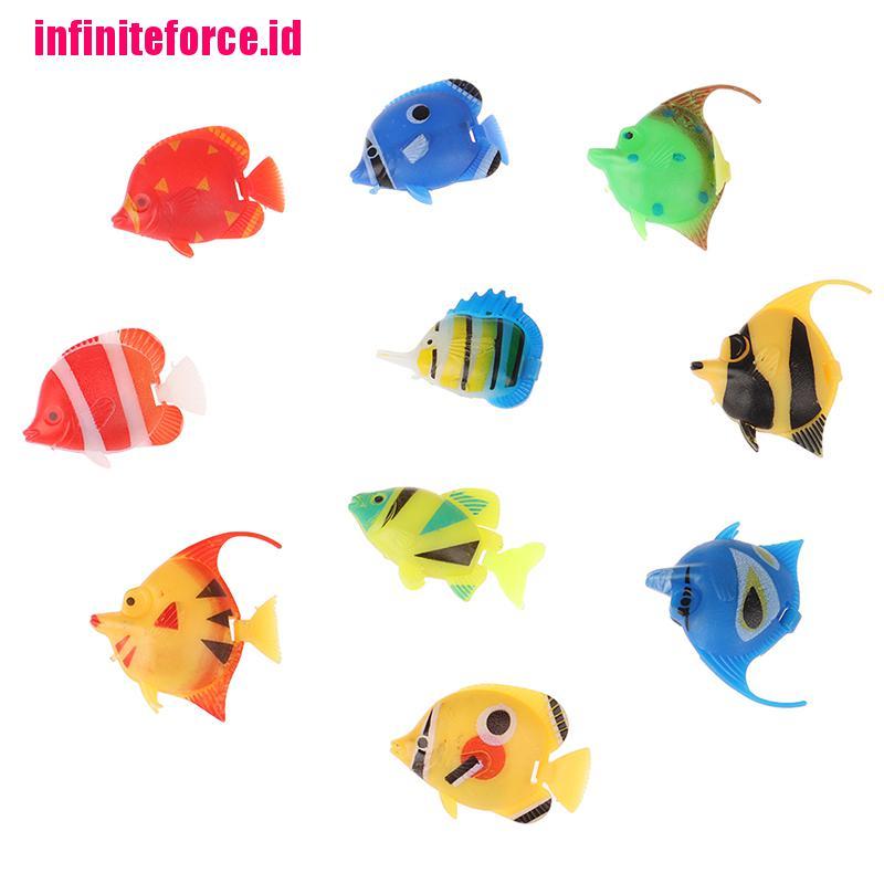 10pcs Aquarium Fish Tank Artificial Fake Floating Fish Pet Decor Ornaments