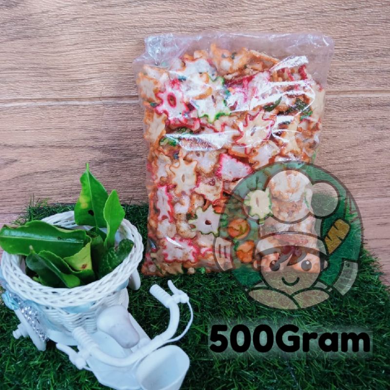 

cemilan KERUPUK BINTANG DAUN JERUK PEDAS ORIGINAL 500gram