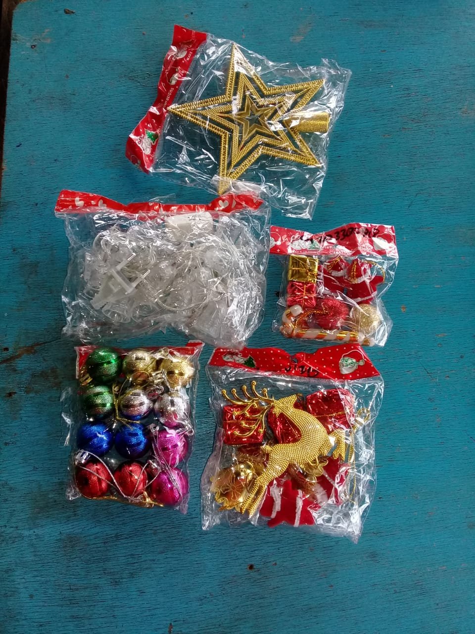 Unitedkits Hiasan Bintang Tancap Pohon Natal Emas Dekorasi Pohon Natal Tancap Pucuk Pohon Cod Batam