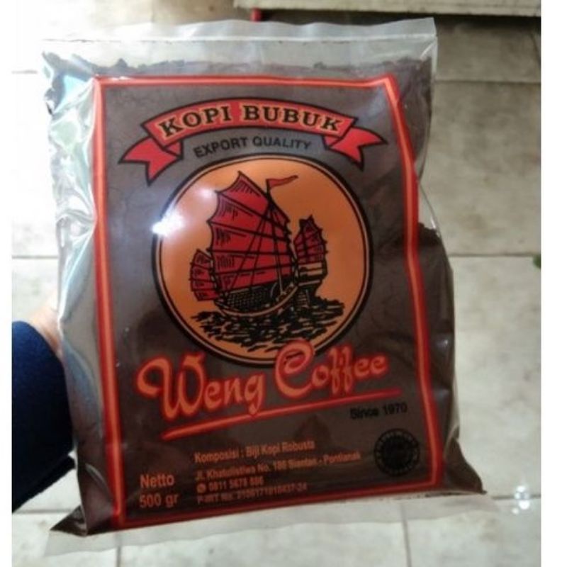 

Weng Coffee / Kopi Bubuk Khas Pontianak / Kopi Legendaris / Oleh oleh khas Pontianak / Bubuk Kopi Robusta / Kopi Hitam / Kopi Kalimantan Barat