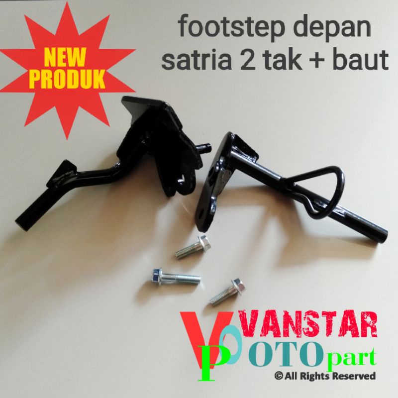 footstep depan satria 2 tak hiu lumba set baut