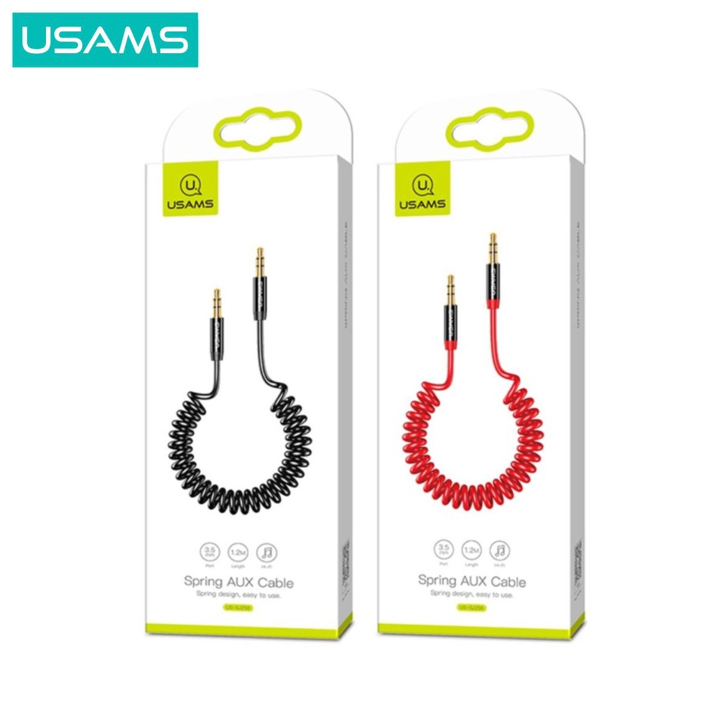 USAMS SJ256 Kabel AUX Spring HiFi 3.5mm