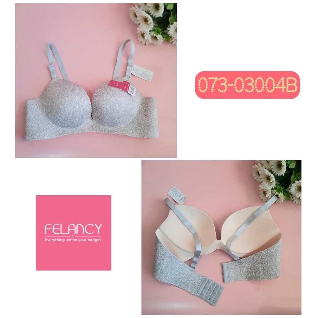 FELANCY BRA SEAMLESS SIZE 34B DAN 38B WARNA GREY BUSA TIPIS 073-03004B