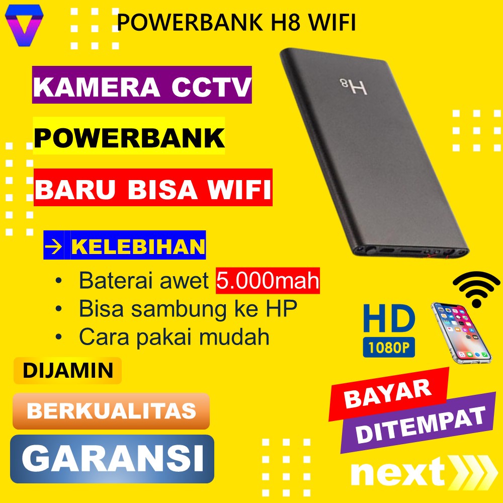 KAMERA PENGINTAI KECIL CCTV MINI TERSEMBUNYI WIFI TANPA KABEL SPY POWERBANK WIFI CAM IP HIDDEN CAMERA OUTDOOR JARAK JAUH MATAMATA PENGINTIP BENTUK POWER BANK TERHUBUNG HP FULL HD TERBARU JS145