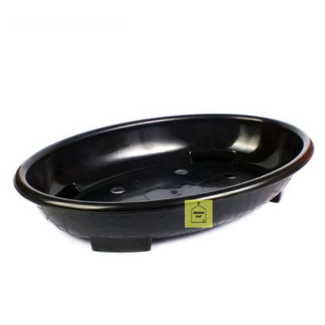 pot bunga tanaman bonsai oval 08 warna hitam 40cm - budi jaya plastic